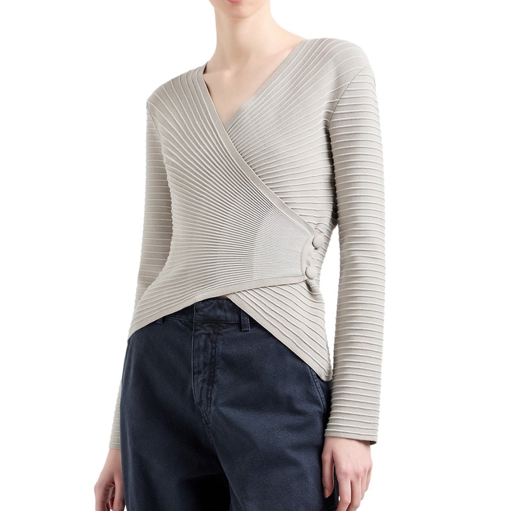 Stylish Ribbed Wrap - Emporio Armani
